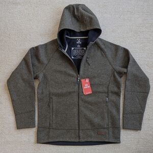 Sherpa Adventure Gear Green Wool Blend Hooded Fullzip Jacket